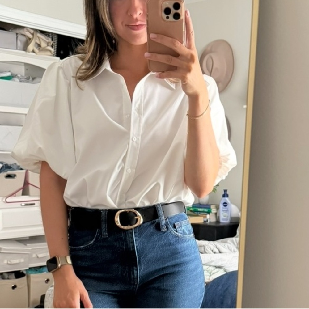 Modern Works White Button Down Shirt